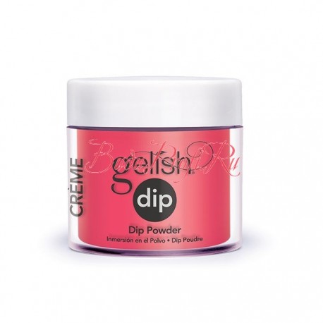 Gelish DIP powder "Pink Flame-ingo", 23g - акриловая пудра "Розовое пламя"