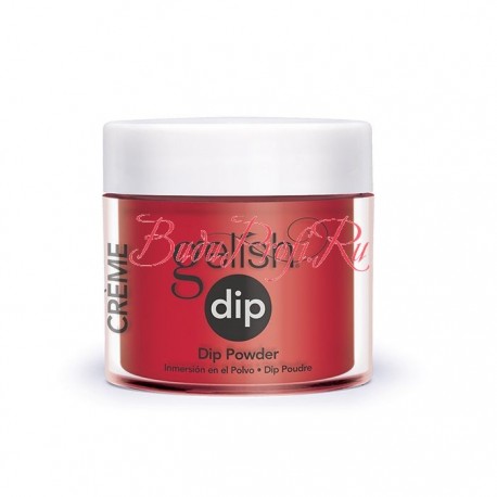 Gelish DIP powder "Hot Rod Red", 23g - акриловая пудра "Горячий красный красавчик"