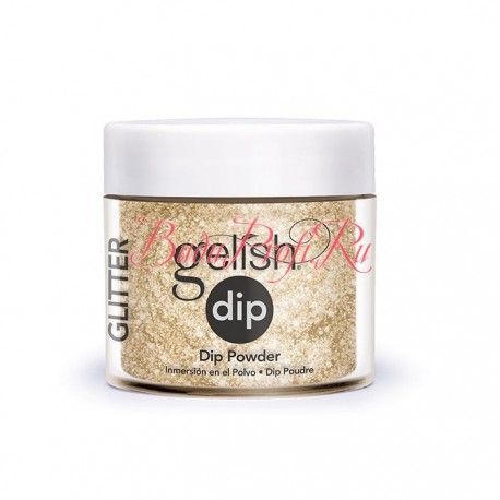 Gelish DIP powder "All That Glitters Is Gold", 23g - акриловая пудра "Золотое сечение"