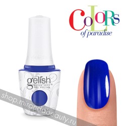 GELISH "Mali-Blu Me Away - Blue Creme", 15 ml - гель-лак "Малибу", 15 мл