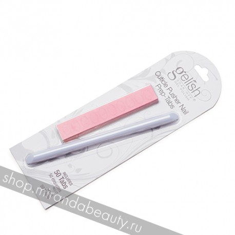 Пластиковый пушер с абразивами.GELISH Cuticle Pusher Nail Prep Tabs