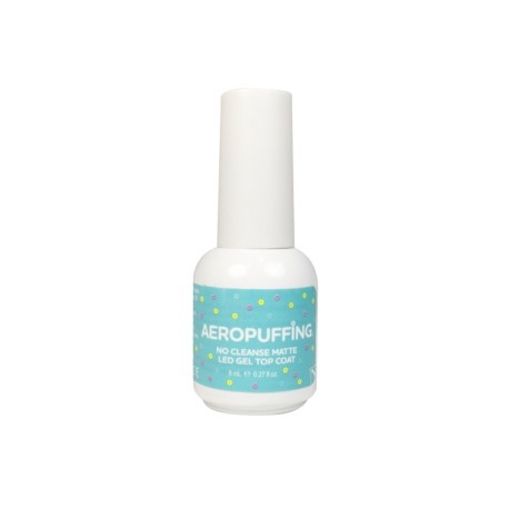 Aeropuffing, No-Cleanse Matte LED Top Coat – матовый топ без липкого слоя, 8 мл.