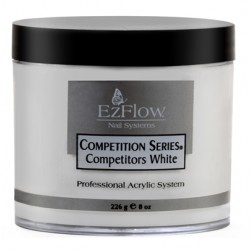 EzFlow, быстроотвердеваемая ярко-белая акриловая пудра Competitors® White Acrylic Powder, 226 гр.