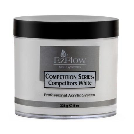 EzFlow, быстроотвердеваемая ярко-белая акриловая пудра Competitors® White Acrylic Powder, 226 гр.