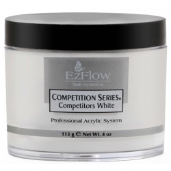 EzFlow, быстроотвердеваемая ярко-белая акриловая пудра Competitors® White Acrylic Powder, 113 гр.