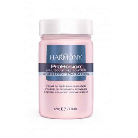 HARMONY Studio Cover Warm Pink Powder, 660 g - камуфлирующая насыщенно розовая акриловая пудра, 660