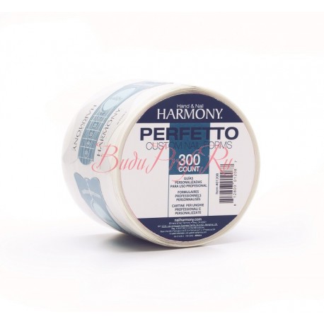 HARMONY Perfetto Nail Forms 300 pc - одноразовые бумажные формы, 300 шт.