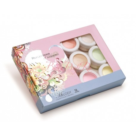 HARMONY Acrylic Colored Powder "Melody" - коллекция цветных акрилов "Мелодия" (12 шт/уп)