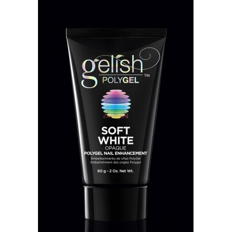 Gelish PolyGel Soft White, 60g - натуральный белый полигель