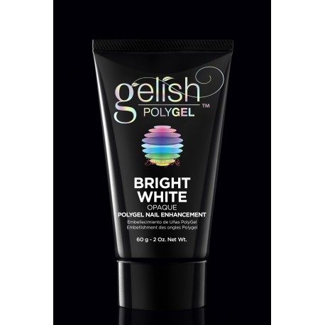 Gelish PolyGel Bright White, 60g - ярко-белый полигель